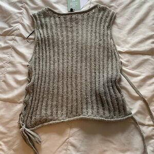 NWT Size Medium Faded Sage Green Distress Tank Top Shirt